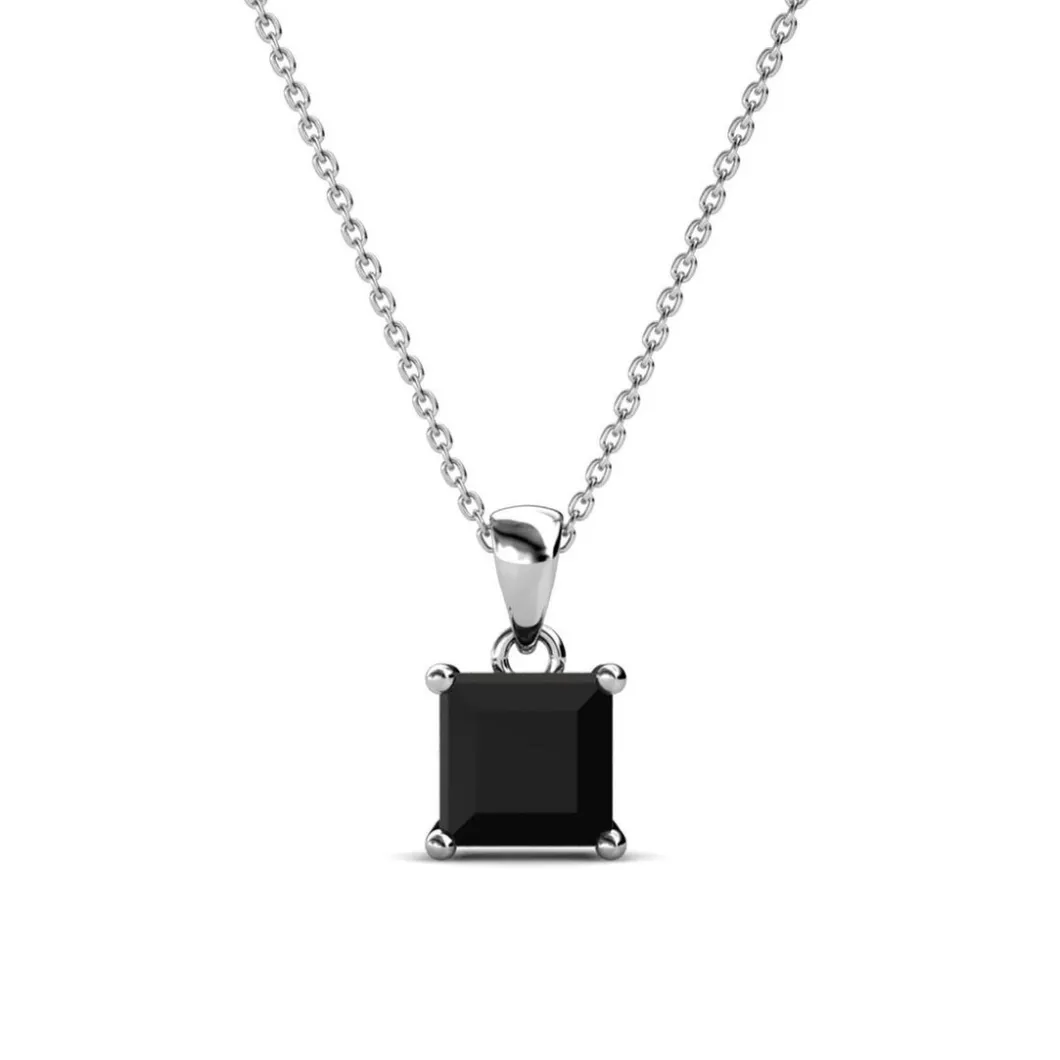 MYC-Paris Collier Et Pendentif<Collier Simple Square Argenté et Noir