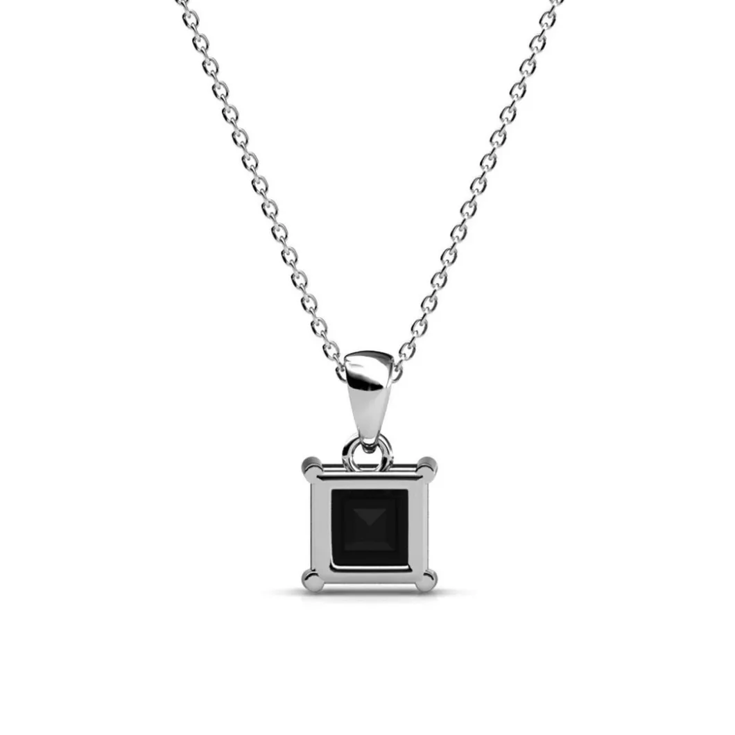 MYC-Paris Collier Et Pendentif<Collier Simple Square Argenté et Noir