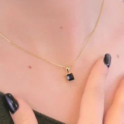 MYC-Paris Collier Et Pendentif<Collier Simple Square Or et Noir