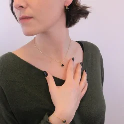 MYC-Paris Collier Et Pendentif<Collier Simple Square Or et Noir