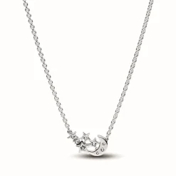 Pandora Collier Et Pendentif<Collier Étoile et Lune Scintillantes en Argent 925/1000 - Moments