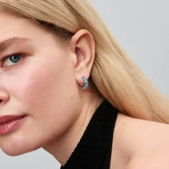 Pandora Boucles D'Oreilles<Créoles Bleu Clair 293851C01