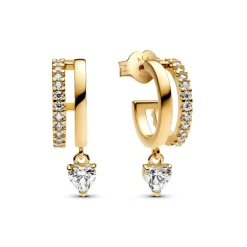 Pandora Boucles D'Oreilles<Créoles Cœurs Pendantes