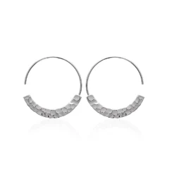 Maison de la Bijouterie Boucles D'Oreilles<Créoles femme argent rhodié 27 mm - W6Y0300