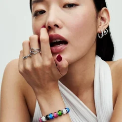 Pandora Boucles D'Oreilles<Créoles Halo Cœur Scintillant