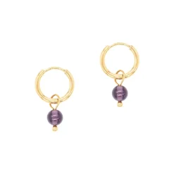 Sloya Boucles D'Oreilles<Créoles Serena Améthyste Violet