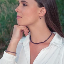 Sloya Boucles D'Oreilles<Créoles Serena Améthyste Violet