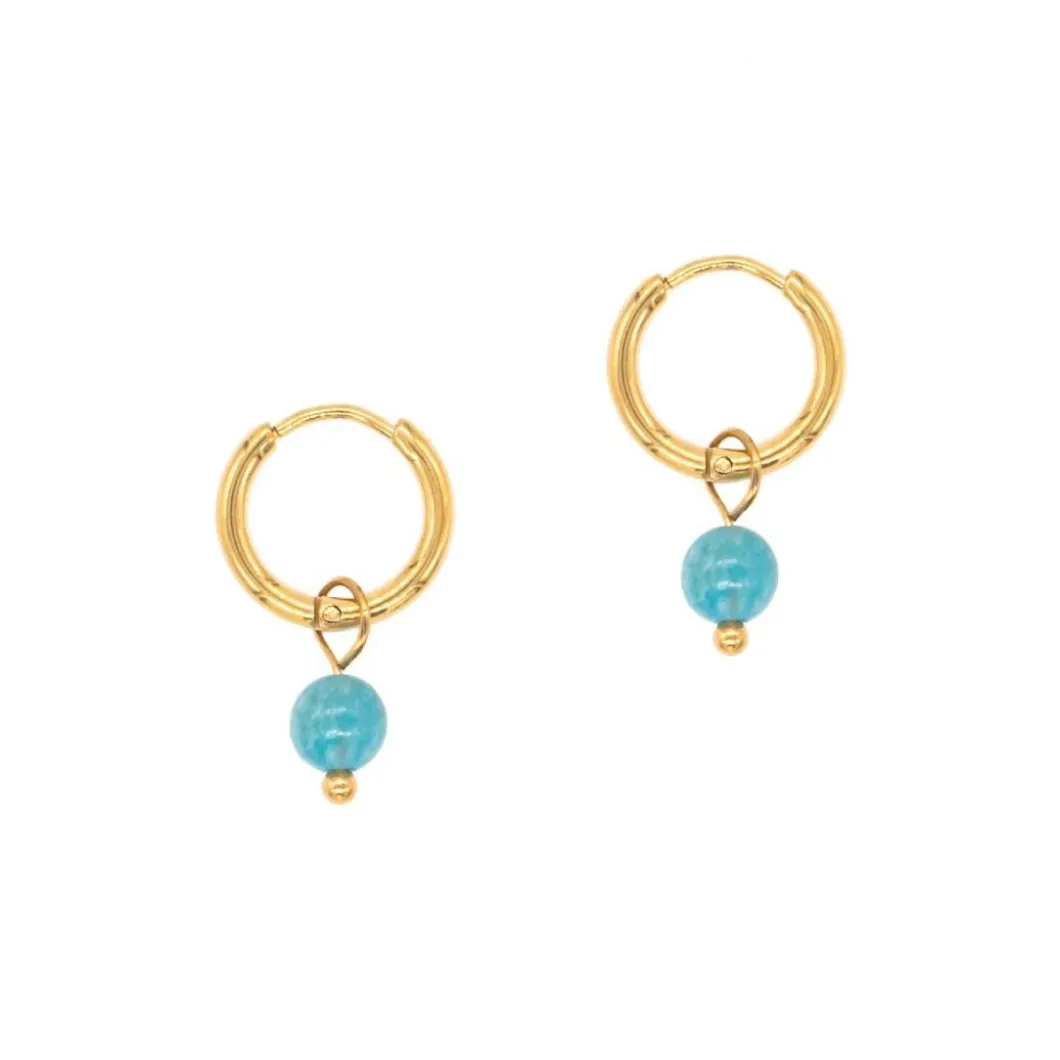 Sloya Boucles D'Oreilles<Créoles Serena Apatite Bleu