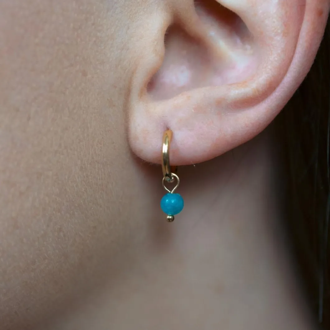 Sloya Boucles D'Oreilles<Créoles Serena Apatite Bleu