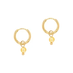 Sloya Boucles D'Oreilles<Créoles Serena Citrine