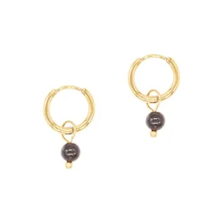 Sloya Boucles D'Oreilles<Créoles Serena en pierres Grenat Rouge