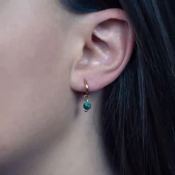 Sloya Boucles D'Oreilles<Créoles Serena Turquoise Africain