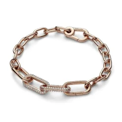 Pandora Charms<Double Link Pavé - ME