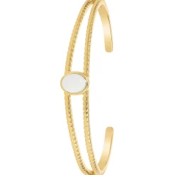 So Charm Bijoux Bracelets<Jonc Femme So Charm - B4237-BLANC - Bracelet Mode Doré