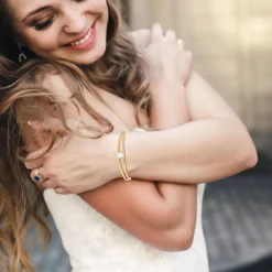 So Charm Bijoux Bracelets<Jonc Femme So Charm - B4237-BLANC - Bracelet Mode Doré