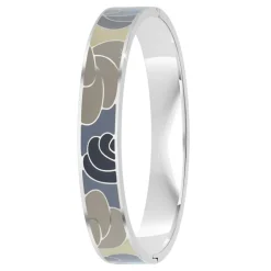 So Charm Bijoux Bracelets<Jonc Femme So Charm - B4343-ARGENT - Bracelet Email Argenté Marron