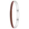 So Charm Bijoux Bracelets<Jonc Femme So Charm - B4339-ARGENT-MARRON - Bracelet Email Argenté