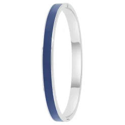 So Charm Bijoux Bracelets<Jonc Femme So Charm - B4339-ARGENT-BLEUFONCE - Bracelet Email Argenté