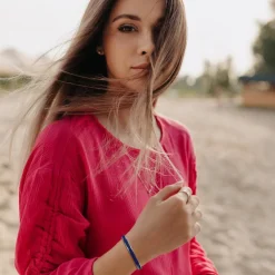 So Charm Bijoux Bracelets<Jonc Femme So Charm - B4339-ARGENT-BLEUFONCE - Bracelet Email Argenté