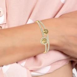 So Charm Bijoux Bracelets<Jonc Femme So Charm - B2931-DORE - Bracelet Arbre De Vie Doré