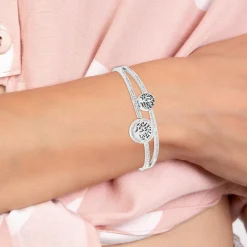 So Charm Bijoux Bracelets<Jonc Femme So Charm - B2931- - Bracelet Arbre De Vie Argent