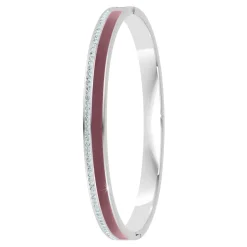 So Charm Bijoux Bracelets<Jonc Femme So Charm - B4338-ARGENT-MARRON - Bracelet Email Argenté