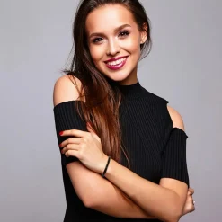 So Charm Bijoux Bracelets<Jonc Femme So Charm - B4339-ARGENT-NOIR - Bracelet Email Argenté