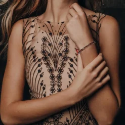 So Charm Bijoux Bracelets<Jonc Femme So Charm - B4337-ARGENT-ROUGE - Bracelet Mode Argenté