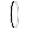 So Charm Bijoux Bracelets<Jonc Femme So Charm - B4338-ARGENT-NOIR - Bracelet Email Argenté