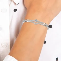 So Charm Bijoux Bracelets<Jonc Femme So Charm - BD2597-ARGENT-DIAMANT - Bracelet Mode Argenté