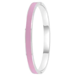 So Charm Bijoux Bracelets<Jonc Femme So Charm - B4339-ARGENT-ROSE - Bracelet Email Argenté