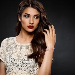 So Charm Bijoux Bracelets<Jonc Femme So Charm - B4339-ARGENT-ROSE - Bracelet Email Argenté