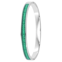 So Charm Bijoux Bracelets<Jonc Femme So Charm - B4337-ARGENT-VERT - Bracelet Mode Argenté