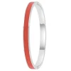 So Charm Bijoux Bracelets<Jonc Femme So Charm - B4339-ARGENT-ORANGE - Bracelet Email Argenté