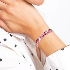 So Charm Bijoux Bracelets<Jonc Femme So Charm - B3076 - Bracelet Email Argenté