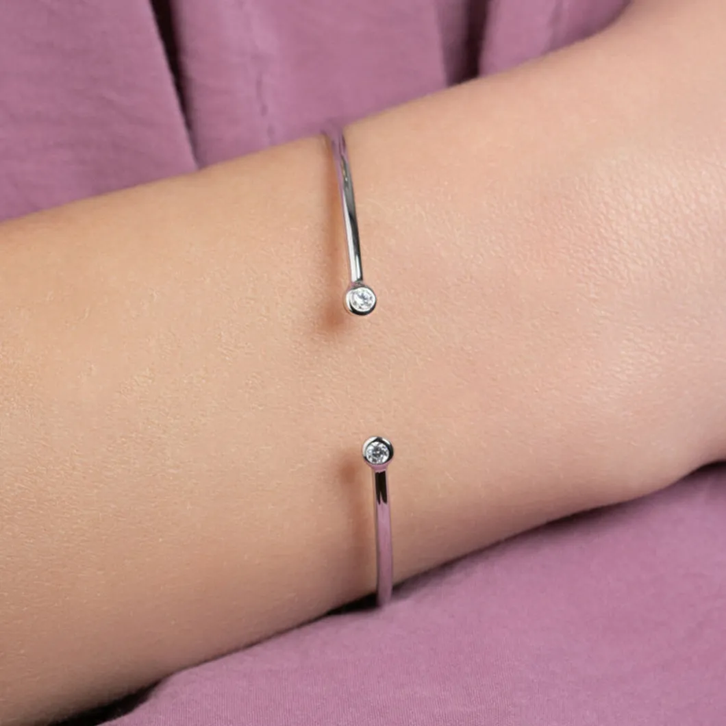 Maison de la Bijouterie Bracelets<Jonc femme Sensimio VWZ65656 Argent