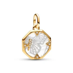 Pandora Charms<Médaillon Papillon Nacré ME