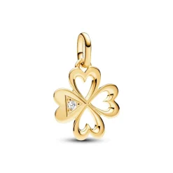 Pandora Charms<Médaillon Trèfle à Quatre Feuilles Cordiformes ME