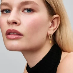 Pandora Charms<Mini Dangle Cœur Métal Doré 763862C01