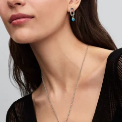 Pandora Charms<Mini Dangle Cœur Turquoise 793827C01