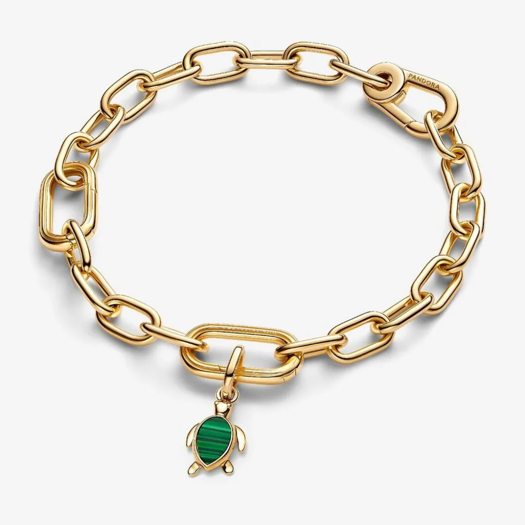 Pandora Charms<Mini Dangle Tortue Verte 763823C01