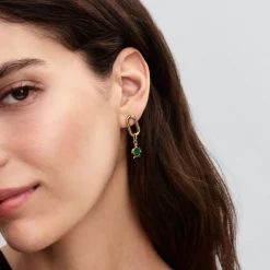 Pandora Charms<Mini Dangle Tortue Verte 763823C01