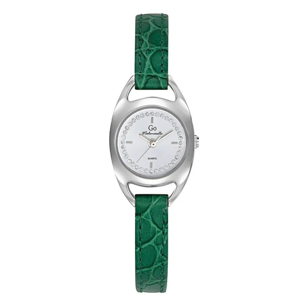 Go Mademoiselle Montre Cuir<Montre 699488 Femme avec bracelet en cuir vert