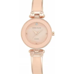 Anne Klein Montre Acier<Montre AK-1980BMRG - Diamant Bracelet Acier Doré rose Boîtier Aluminium Doré rose Femme