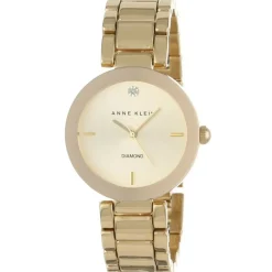 Anne Klein Montre Acier<Montre AK-1362CHGB - Diamant Bracelet Acier Doré Boîtier Aluminium Doré Femme