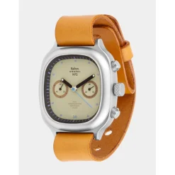 Kelton Montre Cuir<Montre Chronographe 1972 Skysand x Chapal 9124512 Cuir de box à tannage végétal, marqué à chaud : Chapal Paris