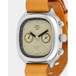 Kelton Montre Cuir<Montre Chronographe 1972 Skysand x Chapal 9124512 Cuir de box à tannage végétal, marqué à chaud : Chapal Paris