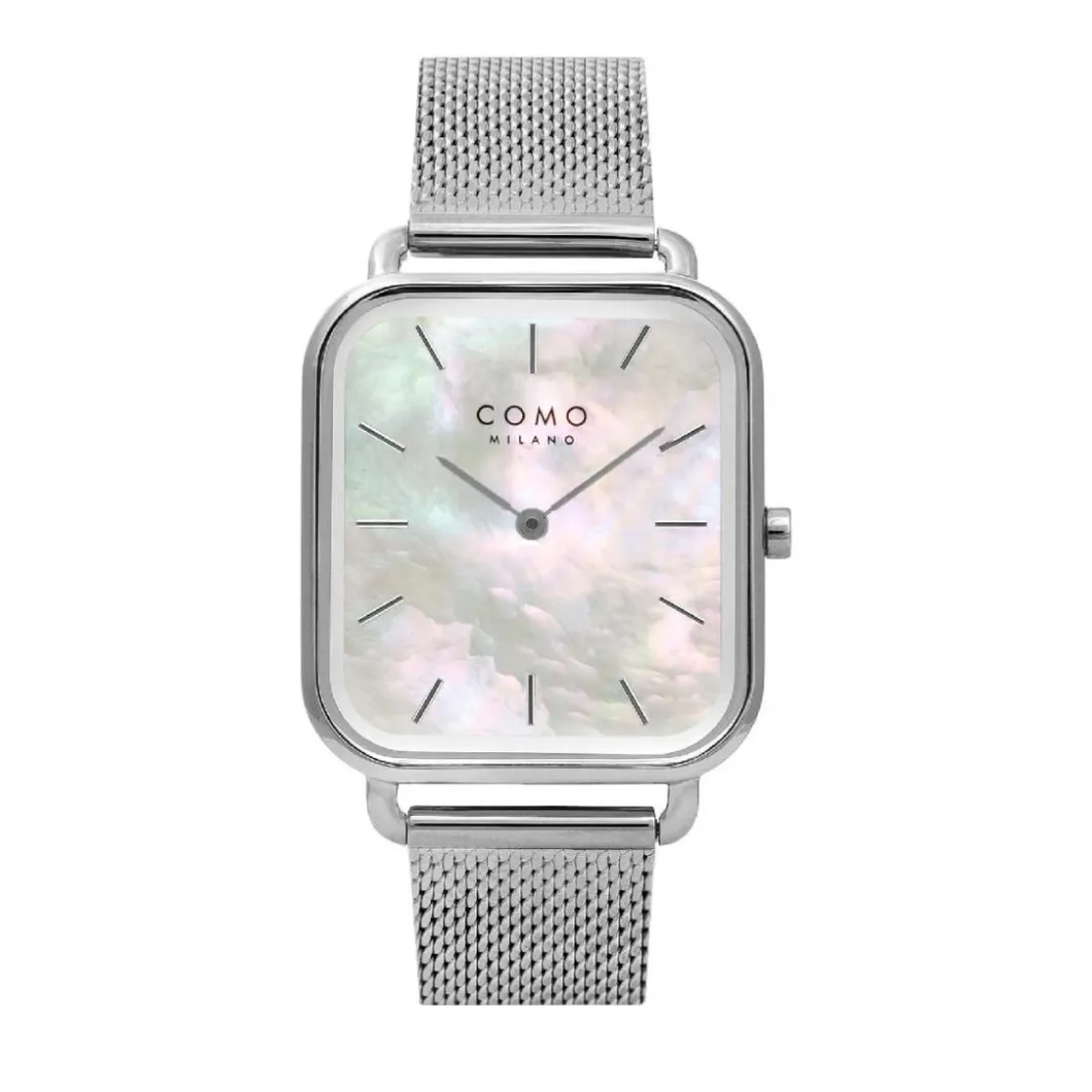 COMO MILANO Montre Acier<Montre Square Femme - CM072-154-1S Bracelet Acier Argenté