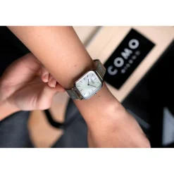 COMO MILANO Montre Acier<Montre Square Femme - CM072-154-1S Bracelet Acier Argenté