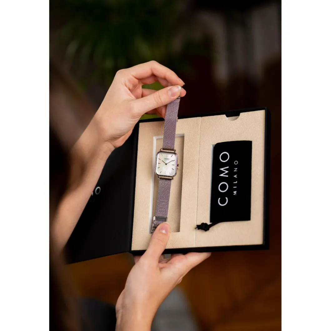 COMO MILANO Montre Acier<Montre Square Femme - CM072-154-1S Bracelet Acier Argenté